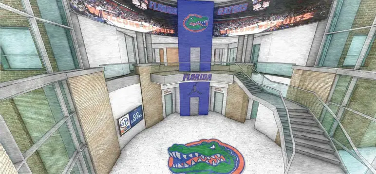 Rendering of Basketball Entry room